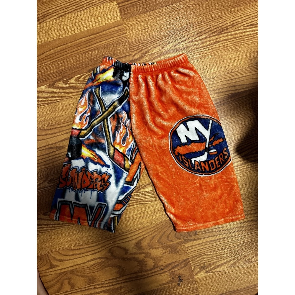Orange comic print Boys Swim Trunks